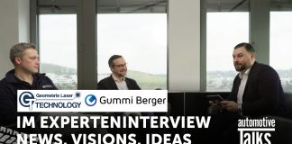 Geschäftsführer Steffen Klein, Geschäftsführer von GL Technology und Peter Lüdorf, Geschäftsführer von Gummiberger und Marius Kaufhold in einem Interview